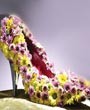 Flower-clad shoes for blushing brides