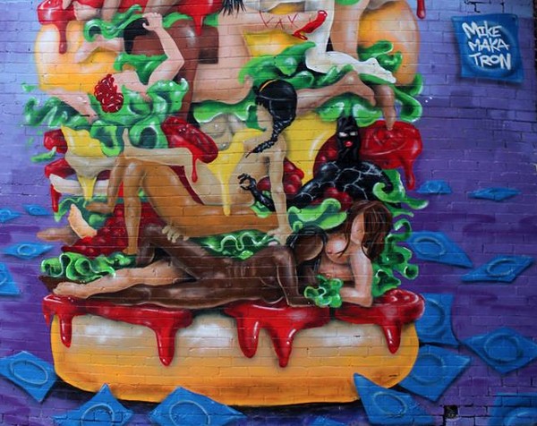 Melbourne family business caught in the spotlight over “kama-sutra burger” mural