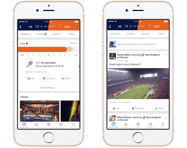 Facebook makes a play for sports fans with live feed