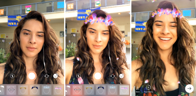 Instagram unveils new “face filters” in the next step to becoming a Snapchat alternative