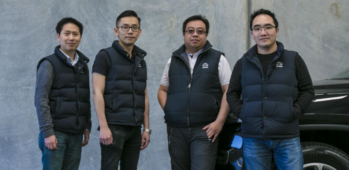 Carbar co-founders Davie Saw, Desmond Hang, Kenneth Teh and Richard Chen. Source: Supplied.