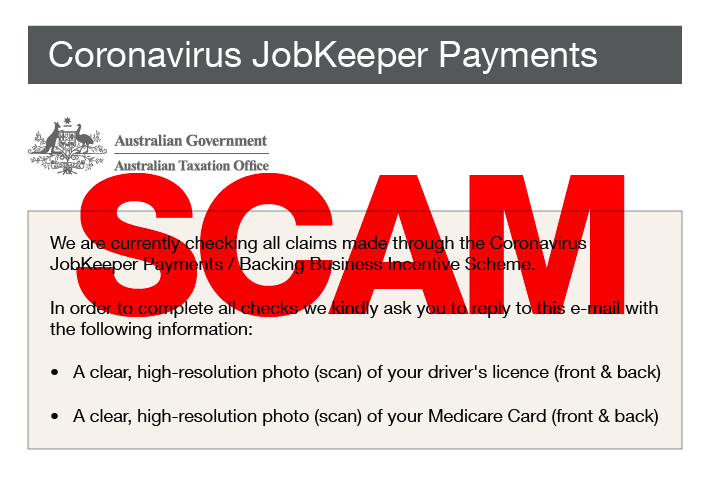 ato JobKeeper email scam