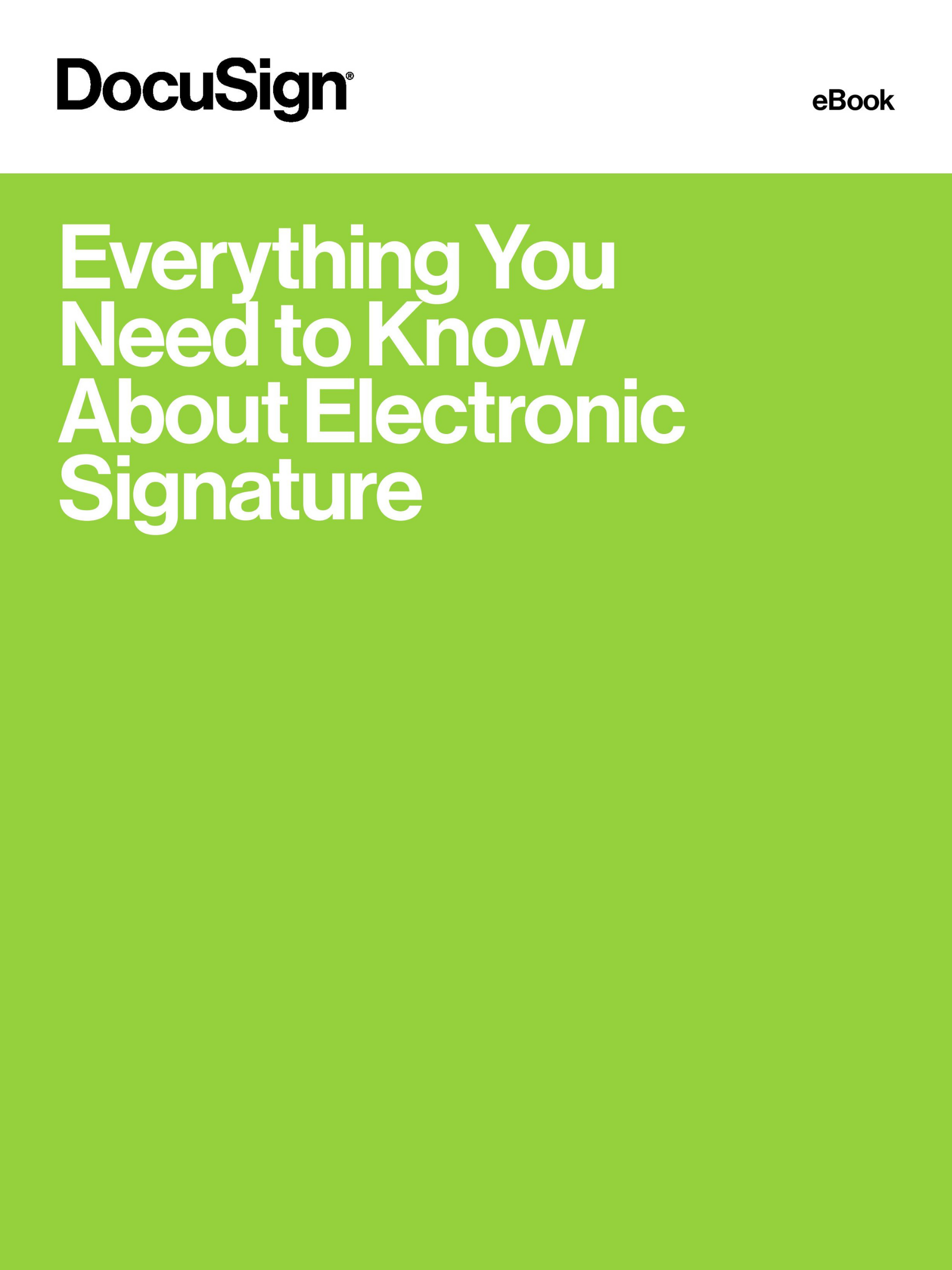 eBook: Everything you need to know about electronic signature