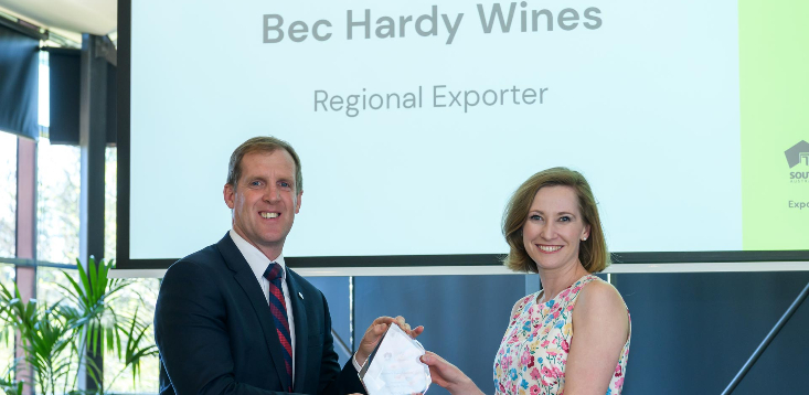 Bec Hardy Wines export award