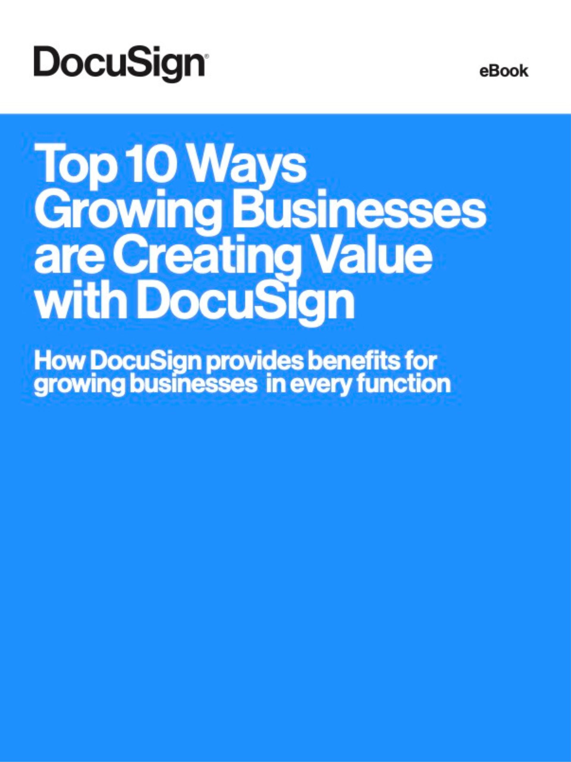 eBook: Top ten ways that growing businesses are creating value