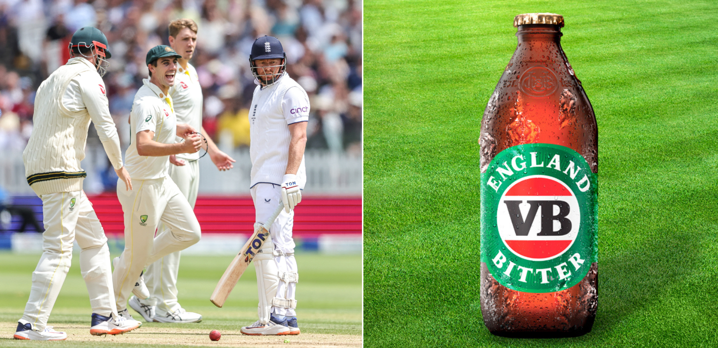 Howzat?! VB trolls side 2-0 down in Ashes with carton of specially brewed England Bitter